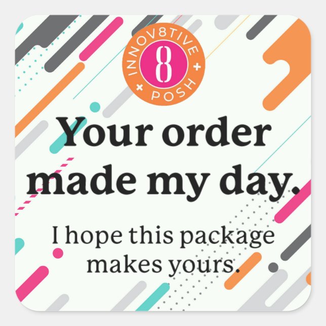 Arrondi8tive + Posh votre autocollant de commande (Devant)