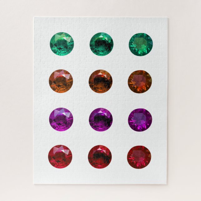 Arrondi brillant de pierres de couleur Puzzle (Vertical)