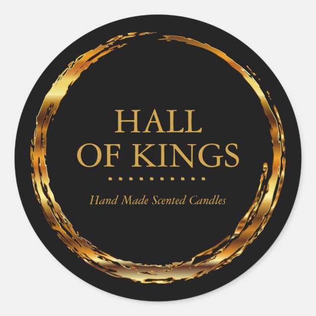 Arrondi Grungy Gold et Étiquettes noirs (Devant)