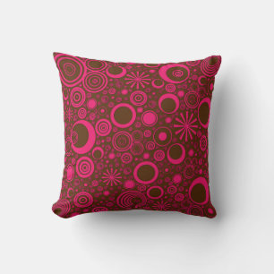 Arrondi Oreiller Brown Rose