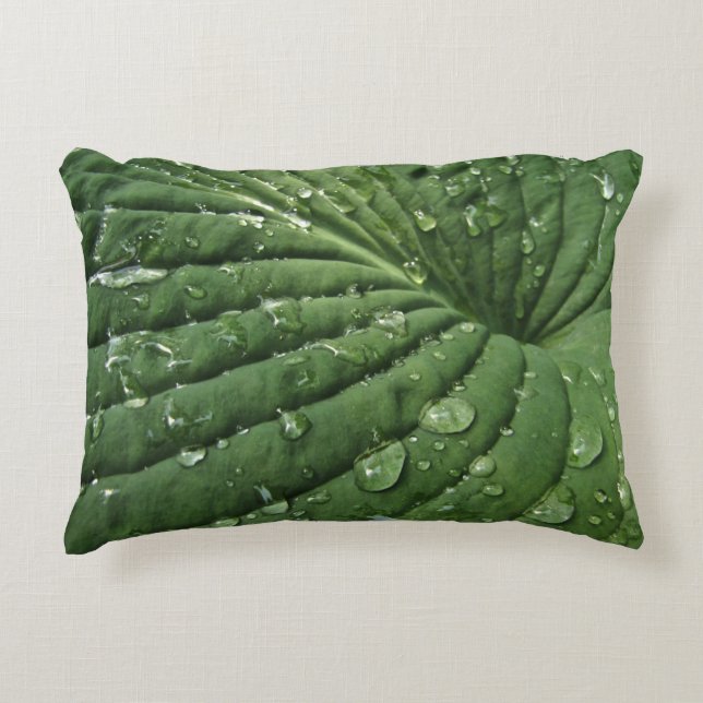 Arrosage sur Hosta Leaf Accent Coussin (Devant)