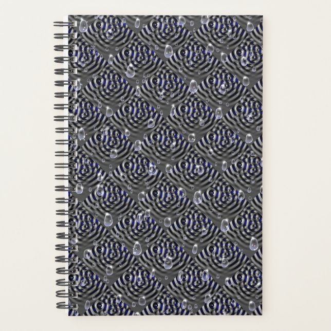 Arrosage sur métal gris bleu (Devant)