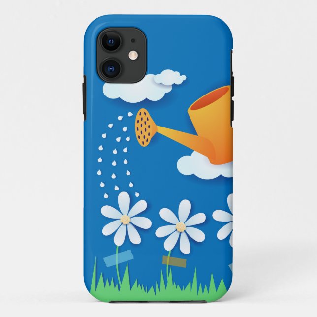 Arrosoir et fleurs, étui pour iPhone 5 (Dos)