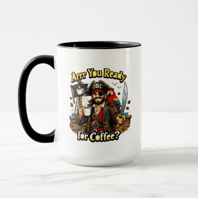 Arrr You Ready for Coffee? Pirate Coffee Mug (Gauche)
