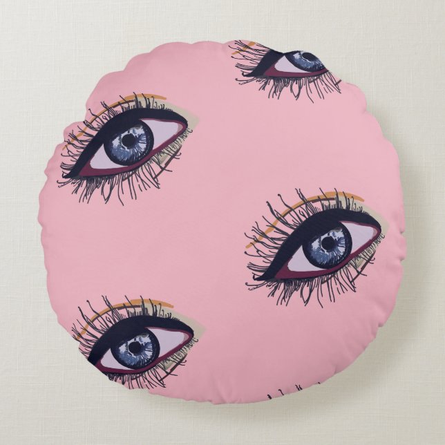 Art à l'œil bleu Coussin personnalisé (Devant)