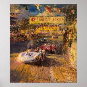Art à poster de course en Italie