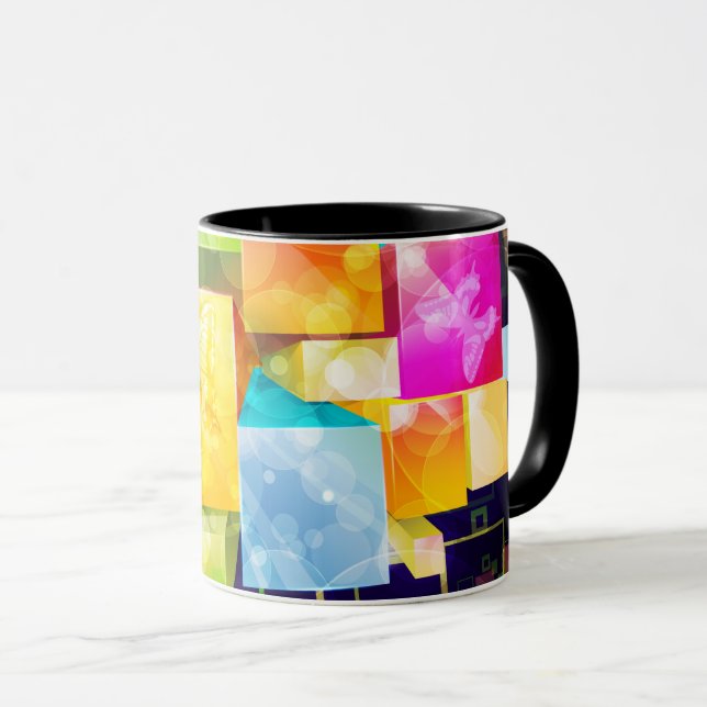 Art Abstrait 21 Mug (Devant droit)
