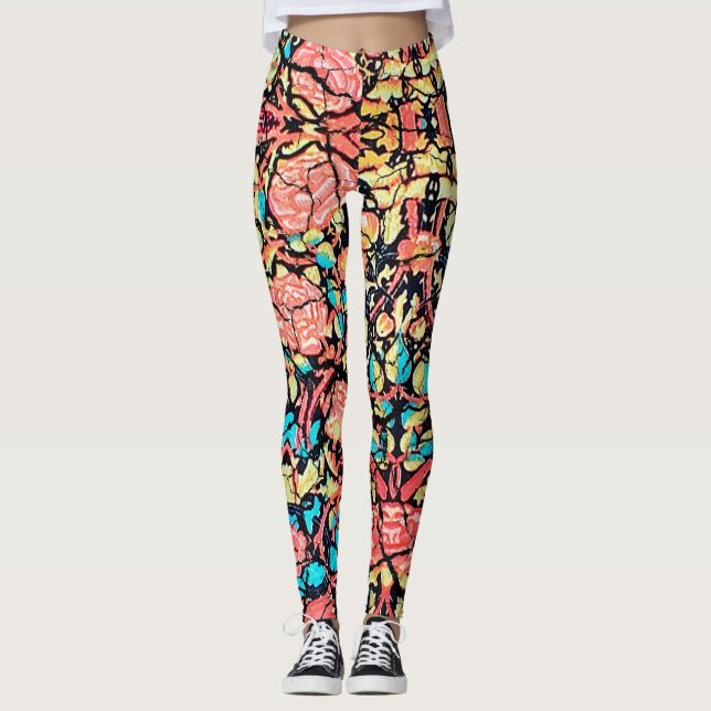 Art Abstrait 802 Leggings (Devant)