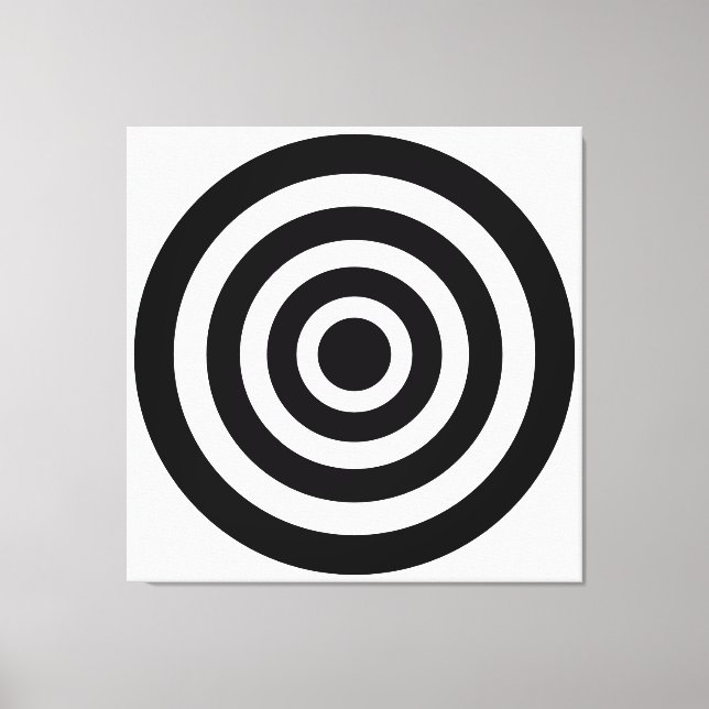 Art abstrait avec des cercles sur toile en noir et (Recto)