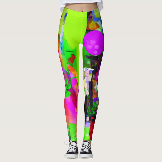 Art Abstrait belle Leggings (Devant)