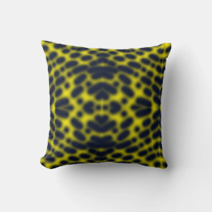 Art Abstrait Blue Kaleidoscope Coussin Cushion
