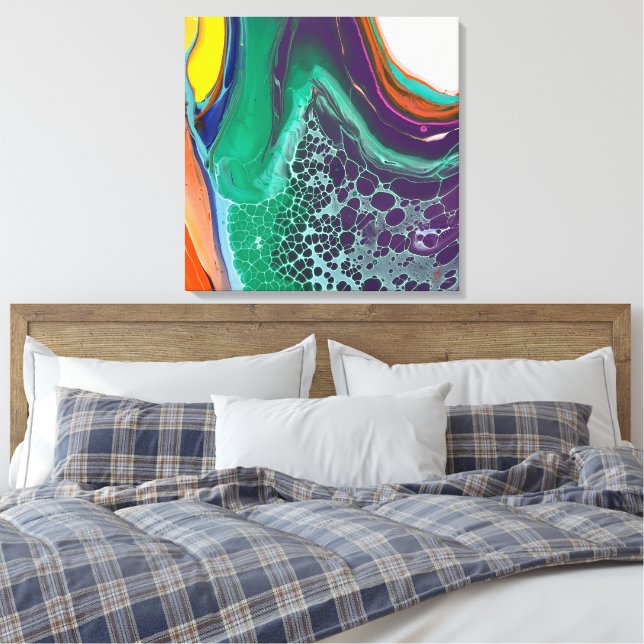 Art Abstrait Canvas coloré unique Impression (Insitu(Chambre))
