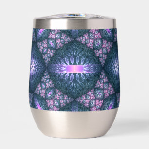 Art abstrait de fractale 3D motif bleu violet rose