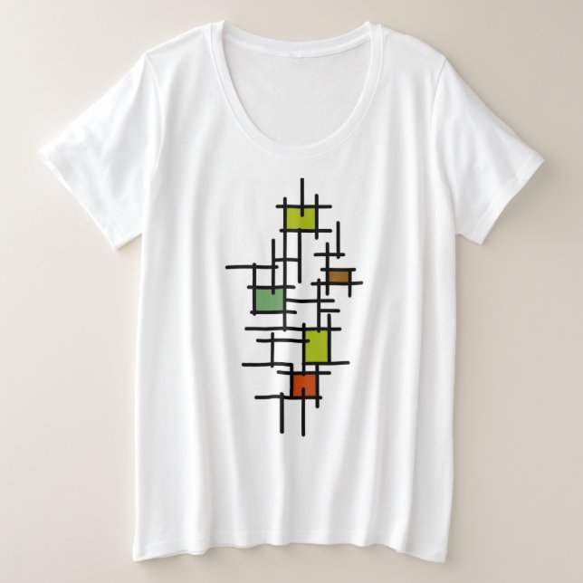 Art abstrait géométrique moderne en ligne (Design devant)