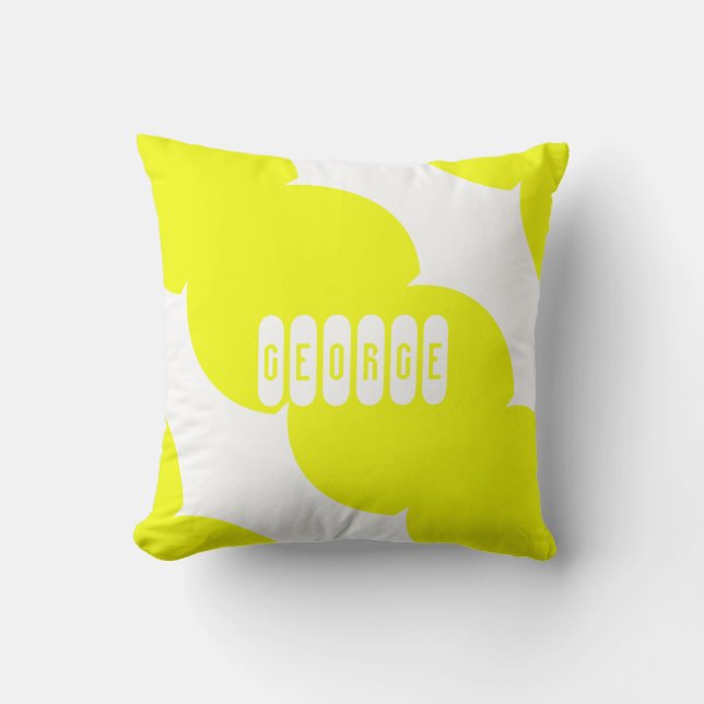 Art Abstrait George Ajouter votre nom Coussin de c (Recto)