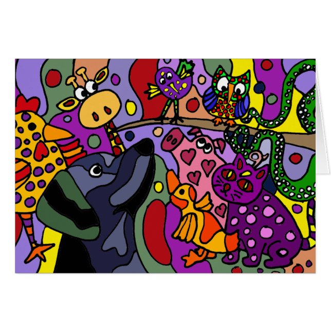Art abstrait impressionnant d'animaux (Devant horizontal)