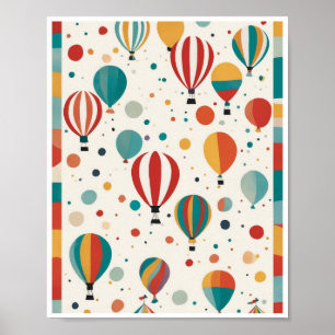 art abstrait ludique poster cirque