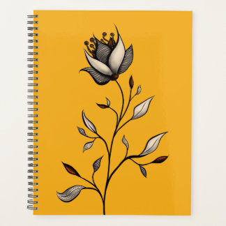 Art Abstrait minimaliste Fleur Jaune