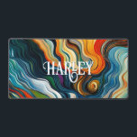 Art Abstrait moderne tourbillons colorés Monogramm<br><div class="desc">Ce magnifique tapis de bureau est décoré dans un style expressionniste d'art moderne,  arrière - plan de tourbillons de couleurs vives pour bijoux. Simple et unique. Ajoutez un nom pour le rendre vraiment personnel. Fait un grand cadeau. Créé par Simply Farmhouse Press.</div>