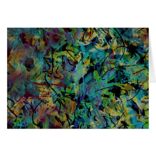 Art abstrait multicolore griffonné (Devant horizontal)
