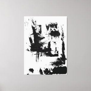 Art Abstrait, noir et blanc Extra grande toile