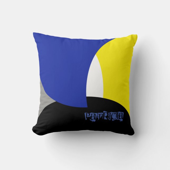 Art Abstrait Patricia Ajouter Votre Nom Coussin de (Recto)