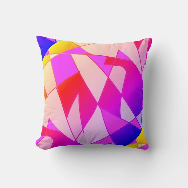 Art Abstrait Peinture D'Un Coussin Coussin Type (Recto)