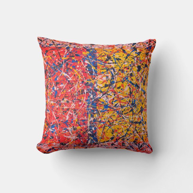 Art Abstrait Peinture D'Un Coussin Coussin Type (Recto)