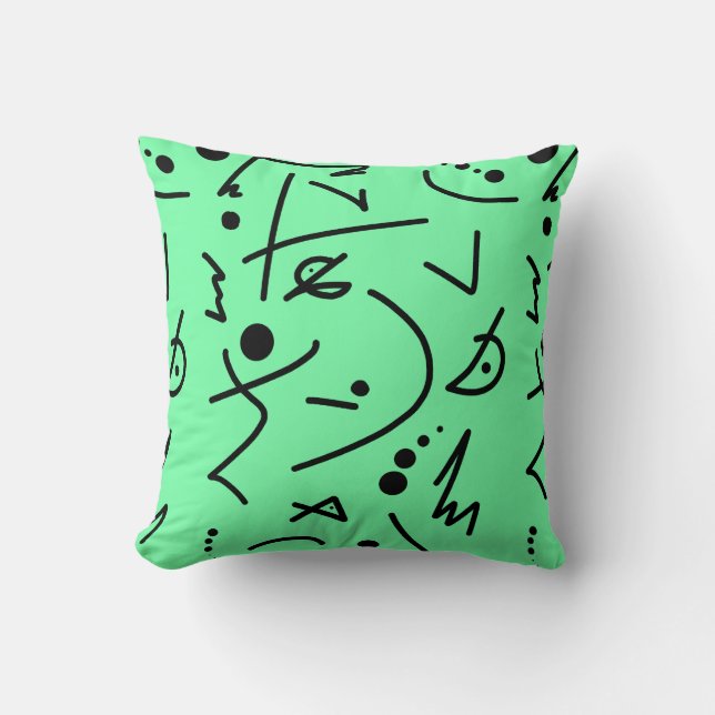 Art Abstrait Peinture D'Un Coussin Coussin Type (Recto)