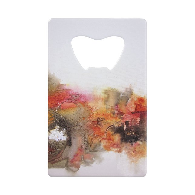 Art Abstrait rouge Brown orange blanc (Devant)