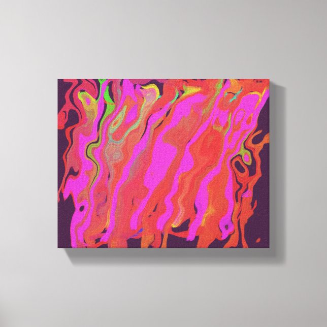 Art Abstrait sur toile en violet, art numérique. (Recto)