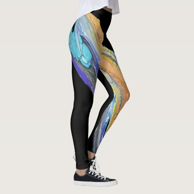 Art abstrait transféré à vos leggings (Droite)