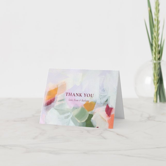 Art abstrait unique et coloré Merci (Devant)