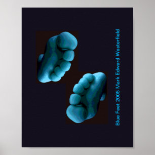 Art Affiche Pieds Bleus