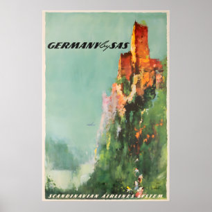 Art allemand Affiche de voyage en Allemagne Impres