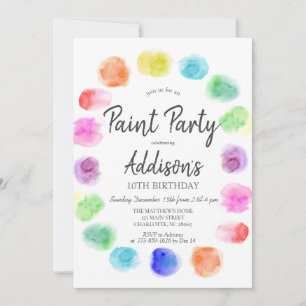 Art Anniversaire Invitation, Peinture Invitation A