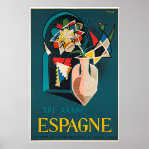 Art Arabe, Espagne, Poster vintage