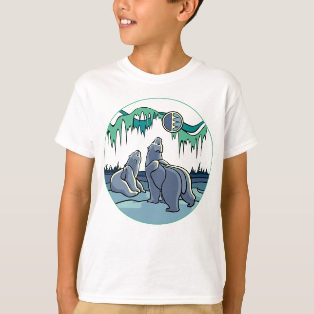 Art arctique T-shirt enfant ours polaire Chemises  (Devant)