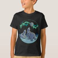 Art arctique T-shirt enfant ours polaire Chemises 