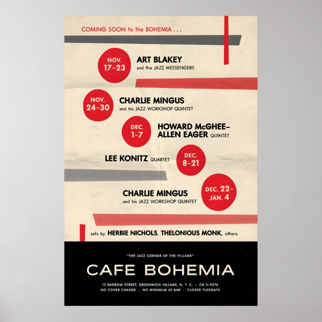 Art Blakey - Charles Mingus affiche jazz - Au (Devant)