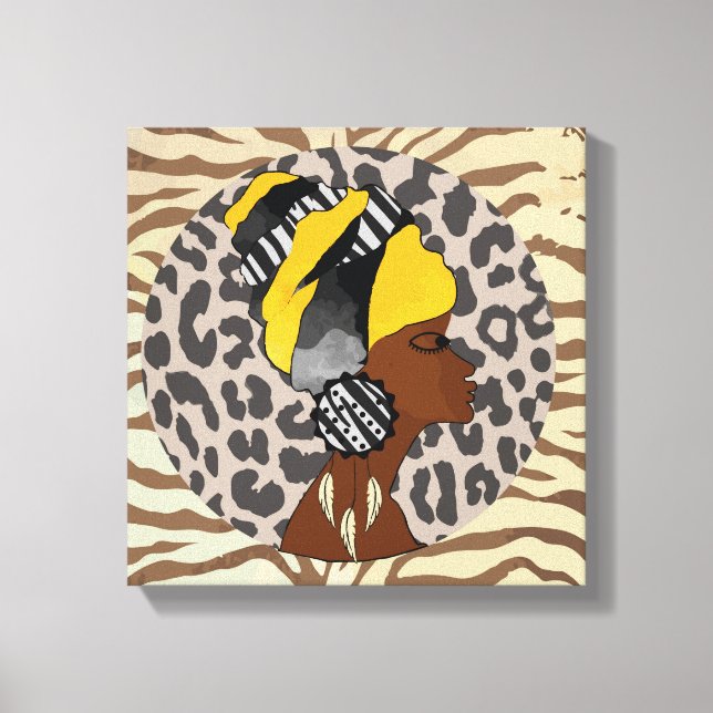 Art boho pour femme africaine toile Imprimer (Recto)