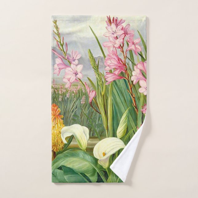 Art botanique : Beautés du marais (Serviette à main)