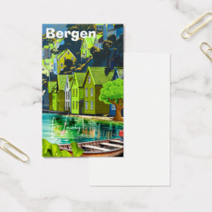 Art carte postale de voyage à Bergen en Norvège, C