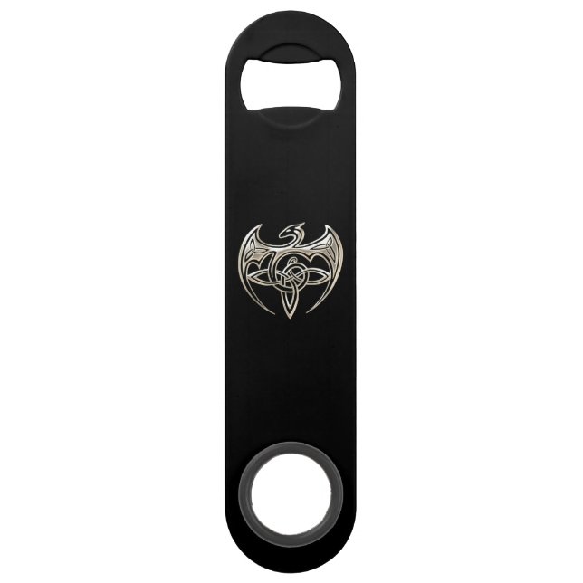 Art Célèbre De La Trine Du Dragon Argent Et Noir (Devant)