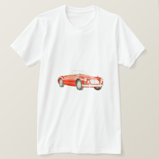Art classique rouge de T-shirt de voiture de MGA (Design devant)