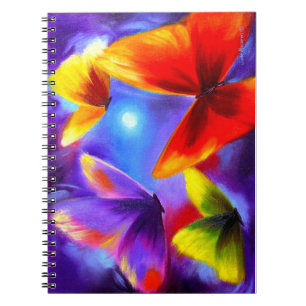 Art coloré de peinture de papillon de carnets de