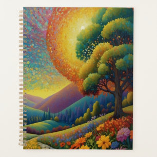 Art coloré de prairie et de fleurs