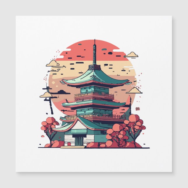 Art coloré du bâtiment japonais (Devant)