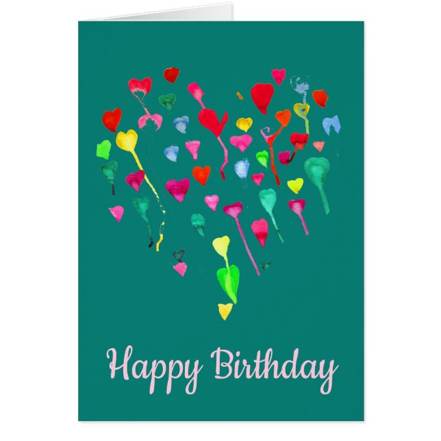 Art coloré lunatique de coeur de coeurs (Devant)