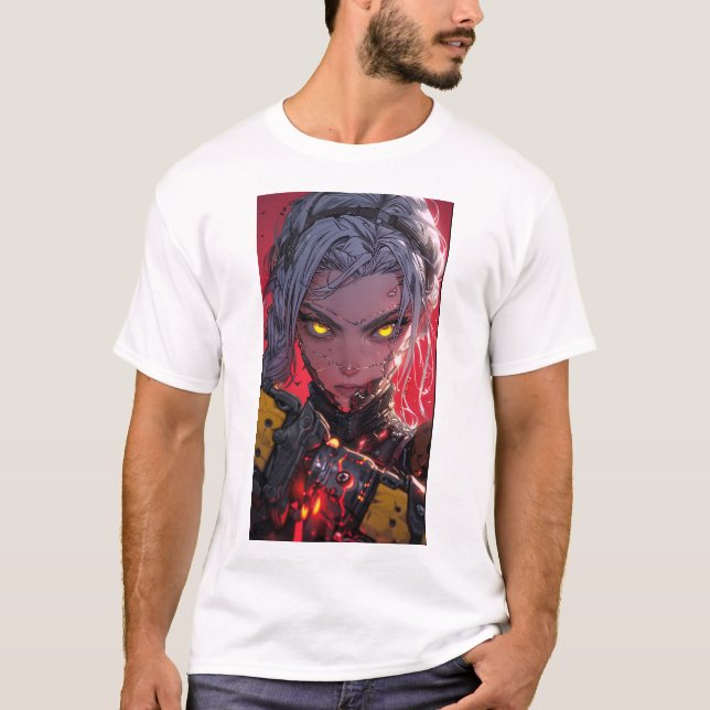 Art Concept Style Anime sur T-shirt Arrière - plan (Devant)
